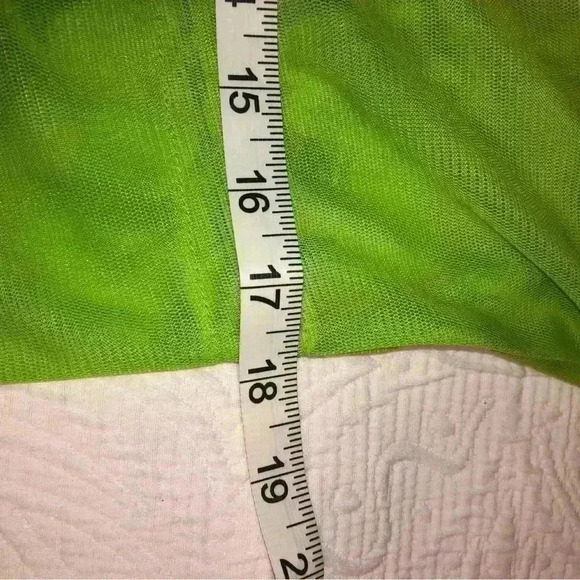 Neon Green Sheer jacket with Toggle Drawstring Waist - Picture 10 of 12